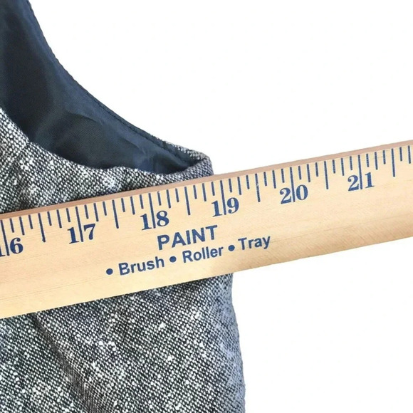 Foxcroft Womens Gray Wool Blend XL V Neck Sweater Vest Christmas Teacher Flower - Picture 9 of 10